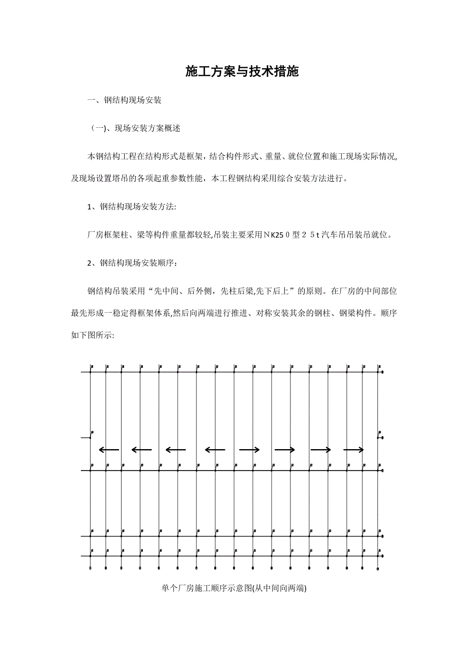 钢结构施工方案与技术措施汇总试卷教案_第1页