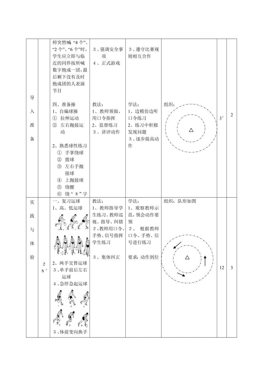 高中体育教案（不同科目）.doc_第5页