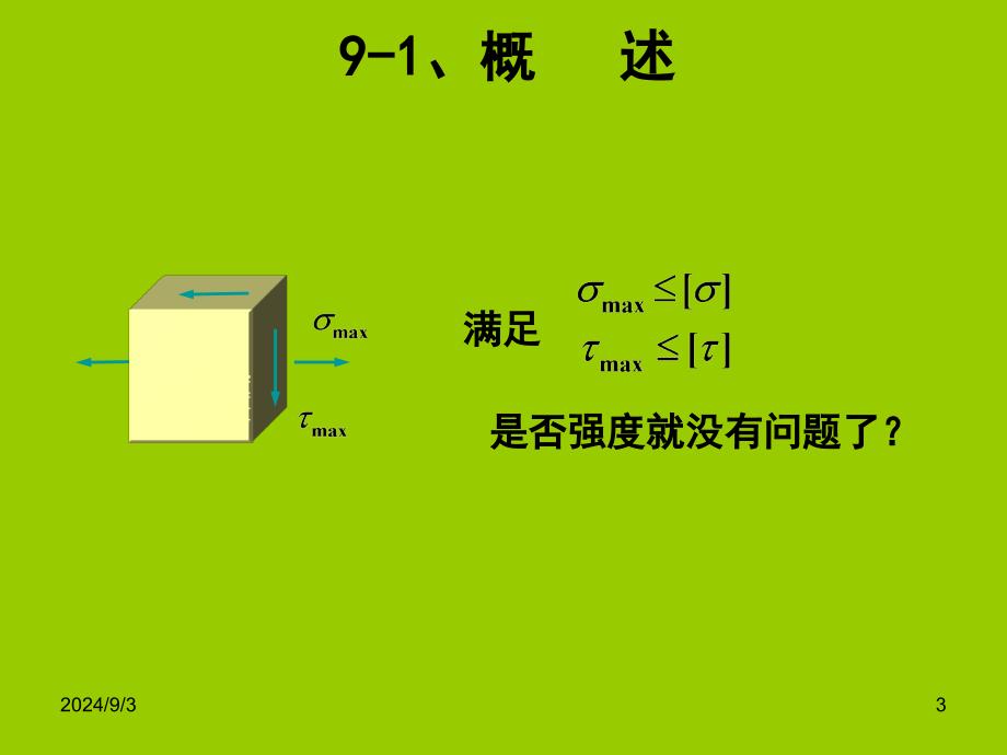 工程力学教学课件 第9章强度理论_第3页