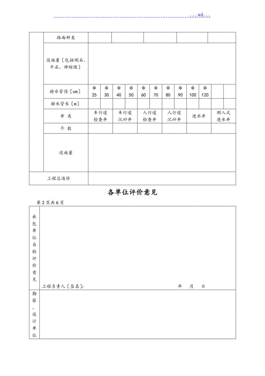 市政基础设施交接书（道路、排水）模板_第2页