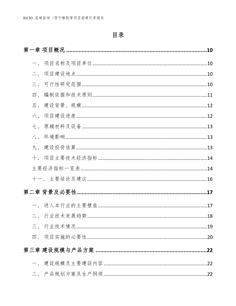 西宁橡胶管项目招商引资报告（范文参考）_第2页