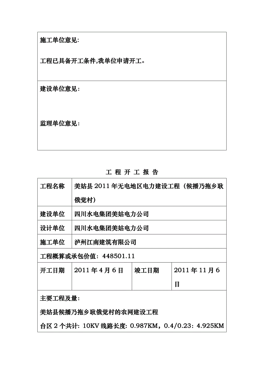 工程开工报告_第2页