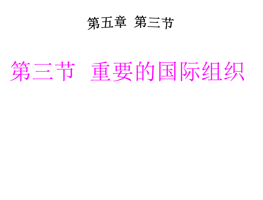 第五章第三节重要的国际组织配套课件_第1页