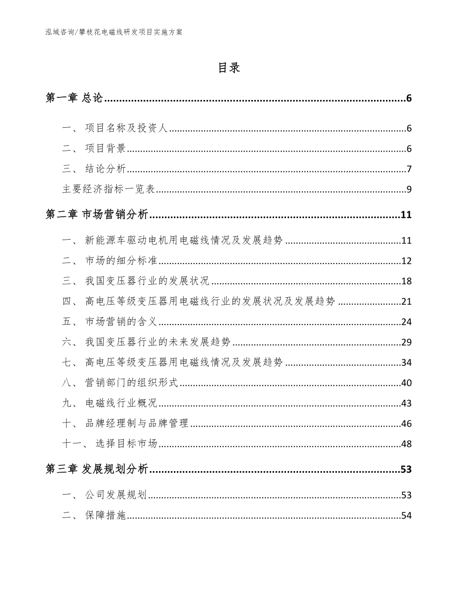 攀枝花电磁线研发项目实施方案_第1页