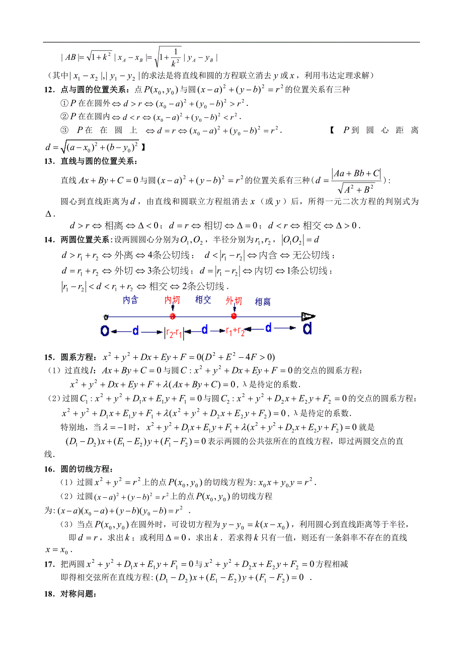 (完整版)高中数学必修二平面解析几何知识点梳理.doc_第3页