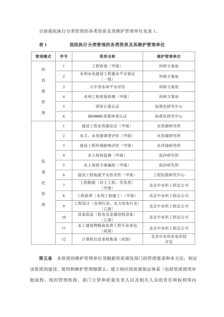 中国水利水电科学研究院资质建设与管理办法_第2页