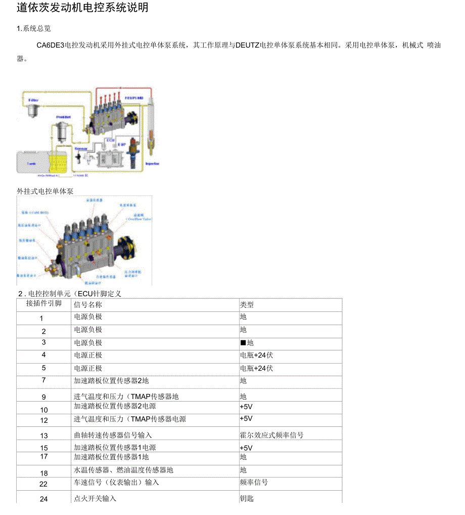 道依茨柴油发动机电控系统说明_第1页