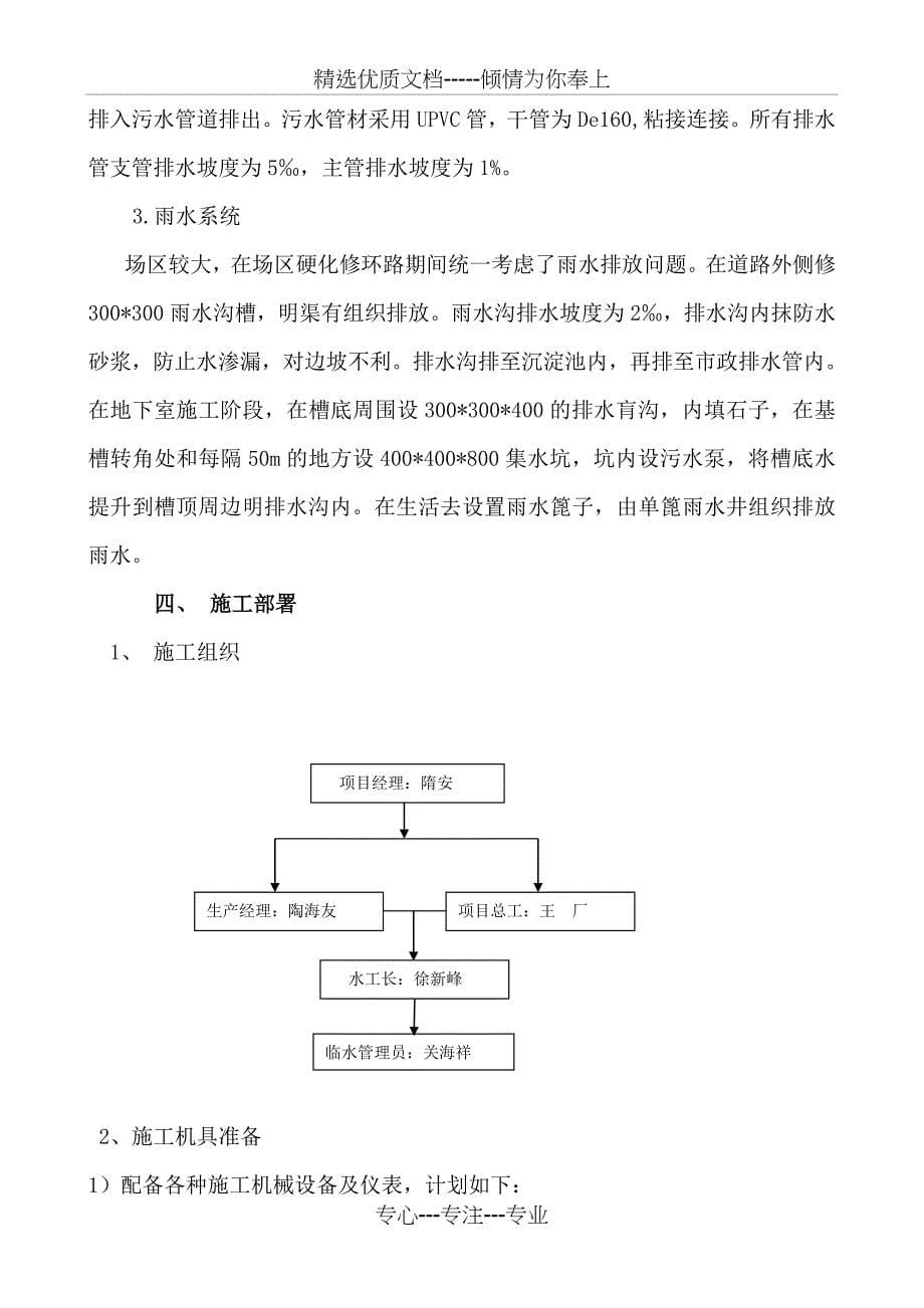 同仁堂临水施工方案(二期)_第5页