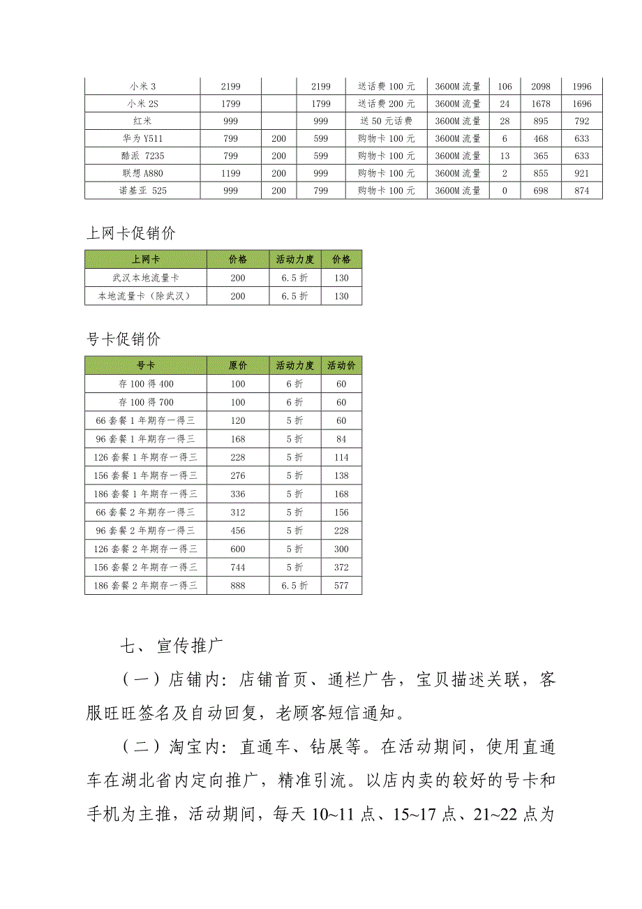 天猫商城联通官方旗舰店惊折活动方案_第3页