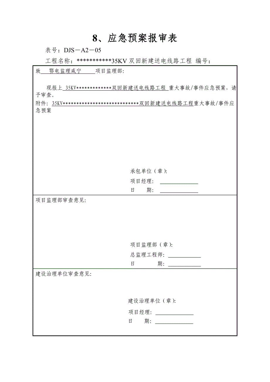 8、应急预案报审表.doc_第1页