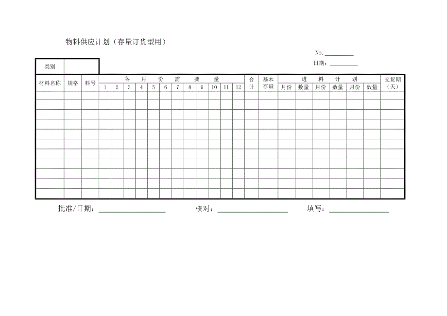 物料供应计划（存量订货型用）_第1页