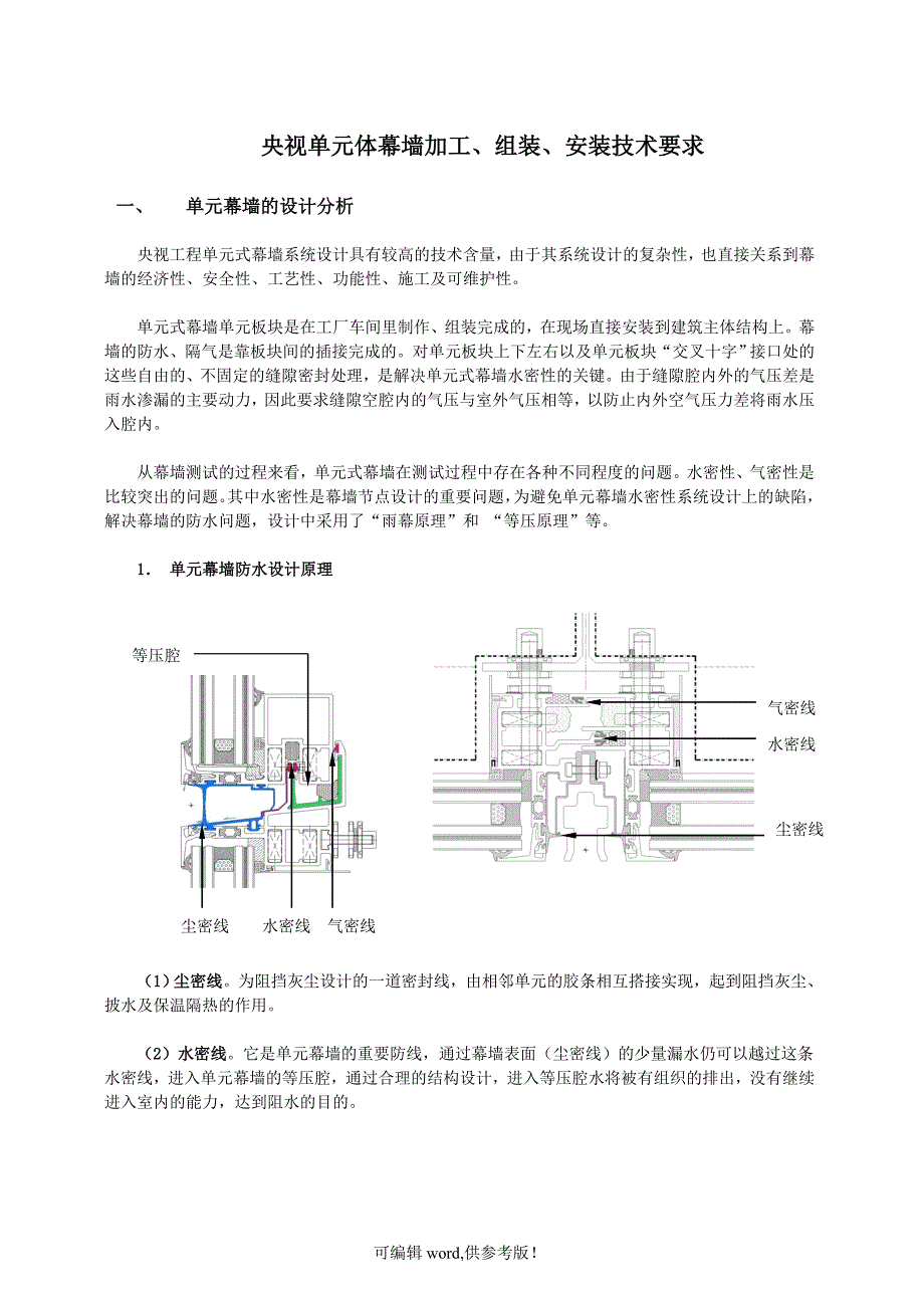 幕墙板块加工安装作业指导书.doc_第1页