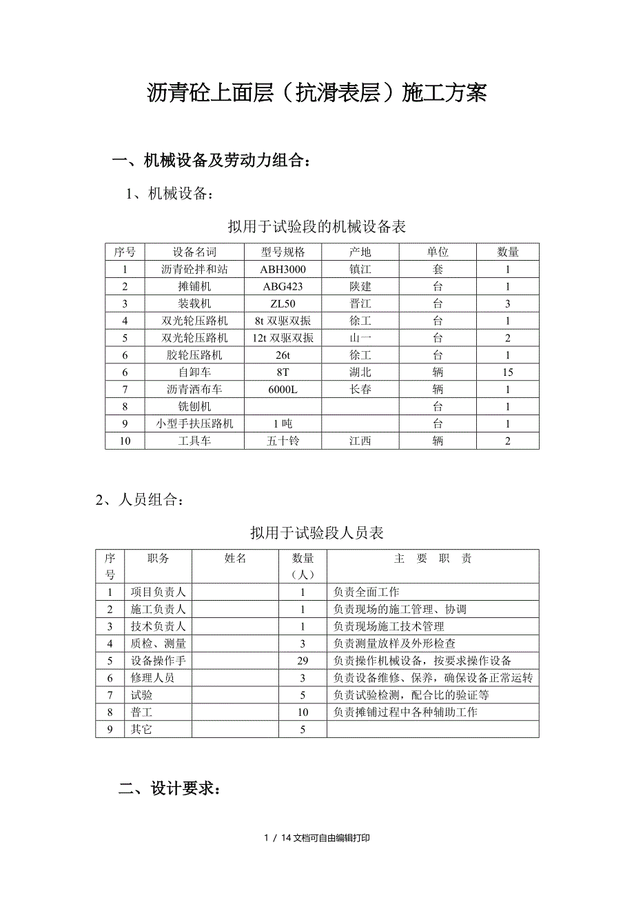 沥青砼上面层(抗滑表层)施工方案(技术交底资料)_第1页