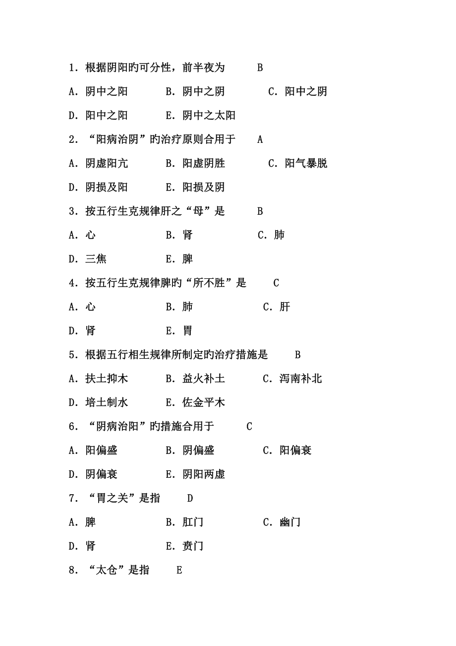 2022中医专业10月题库_第1页