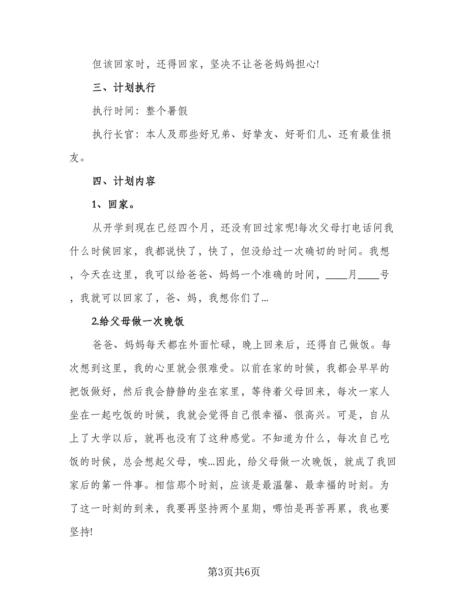 2023大学生暑假实习工作计划格式范文（三篇）.doc_第3页