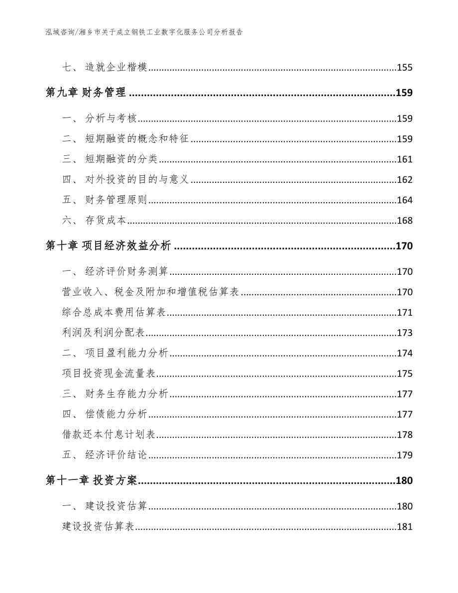 湘乡市关于成立钢铁工业数字化服务公司分析报告参考范文_第5页