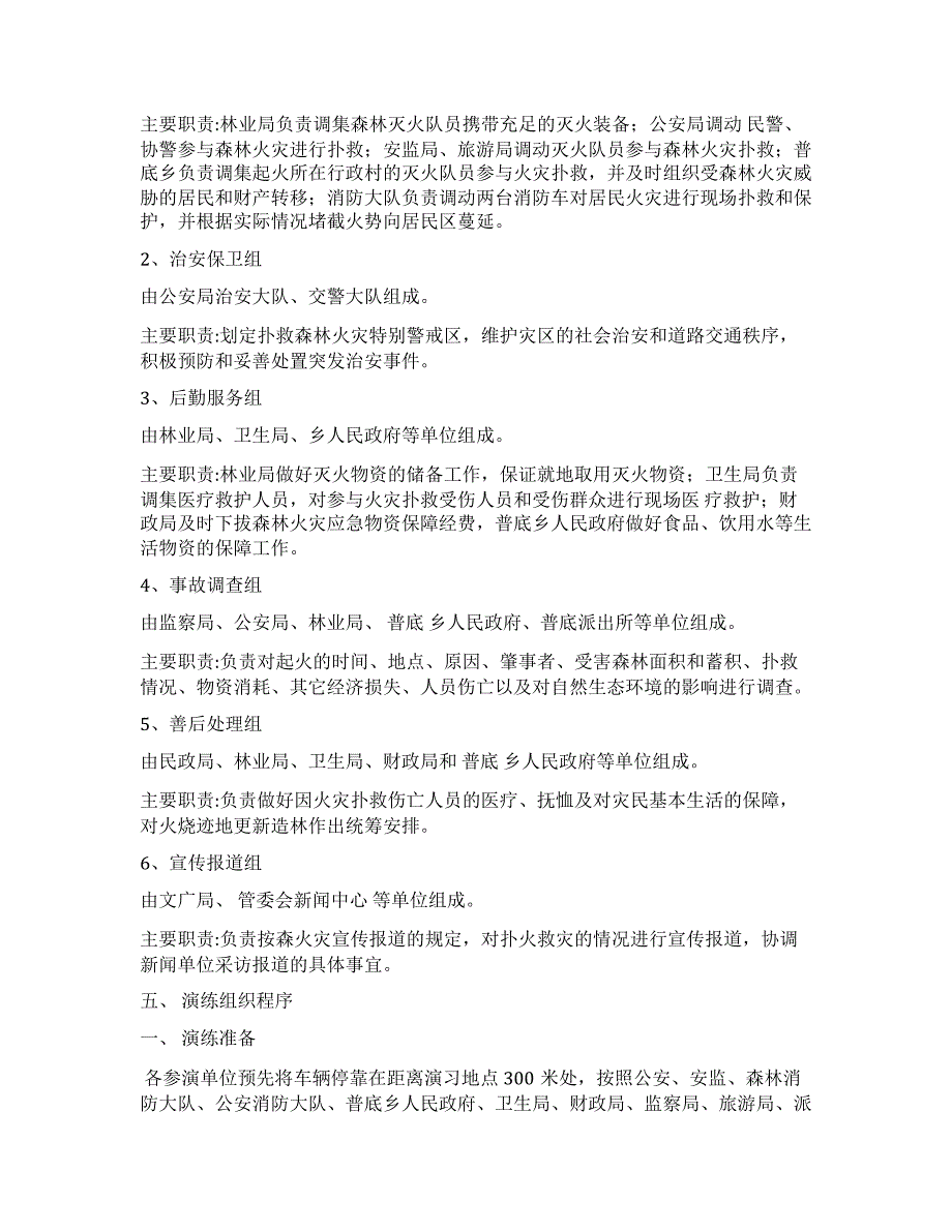 【演练方案】森林火灾应急预案演练方案_第2页