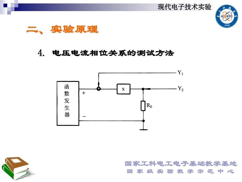 电子科大电子实验正弦稳态时RLC电压电流相位关系的测试_第5页