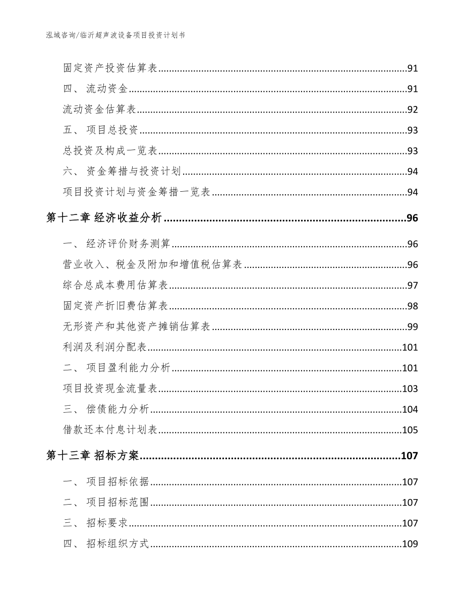 临沂超声波设备项目投资计划书（范文参考）_第4页