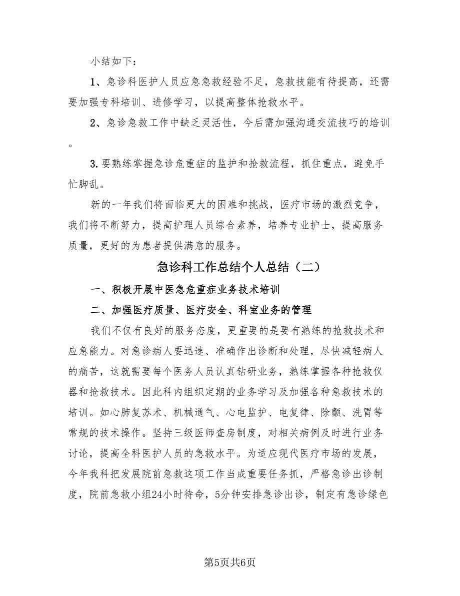 急诊科工作总结个人总结（2篇）.doc_第5页