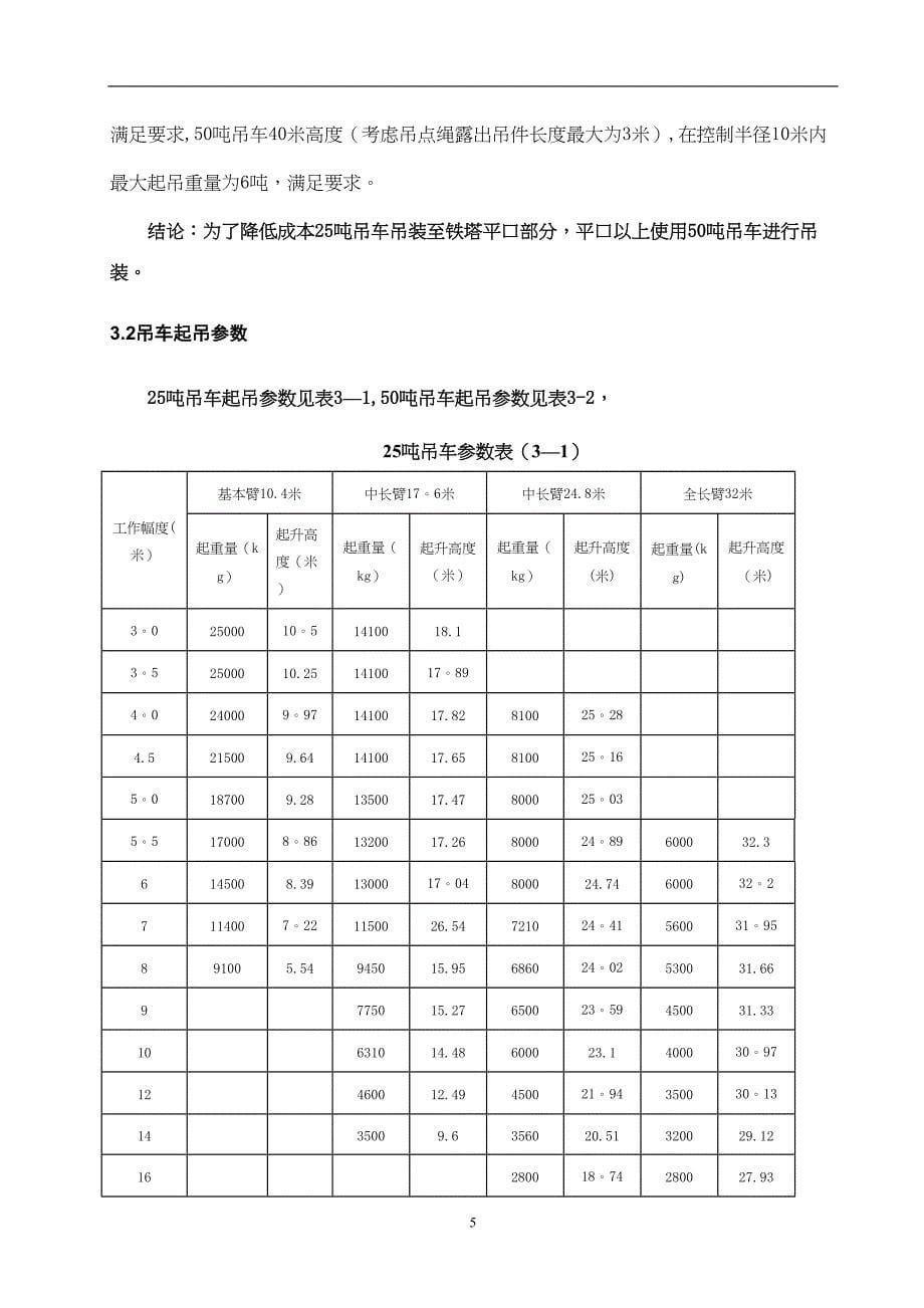 吊车组立铁塔施工方案06618(DOC 17页)_第5页