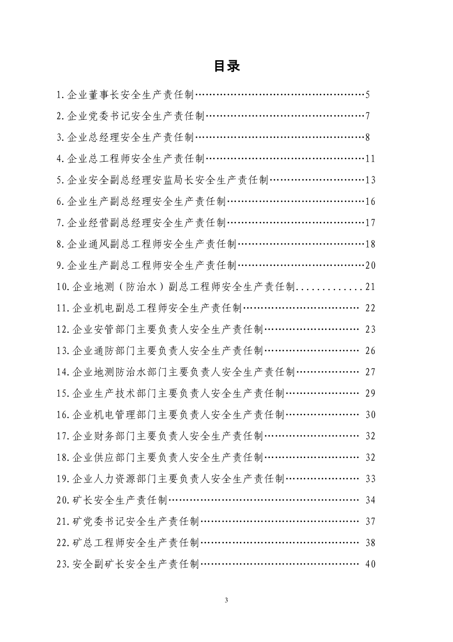 某省煤矿安全生产责任制范本_第3页