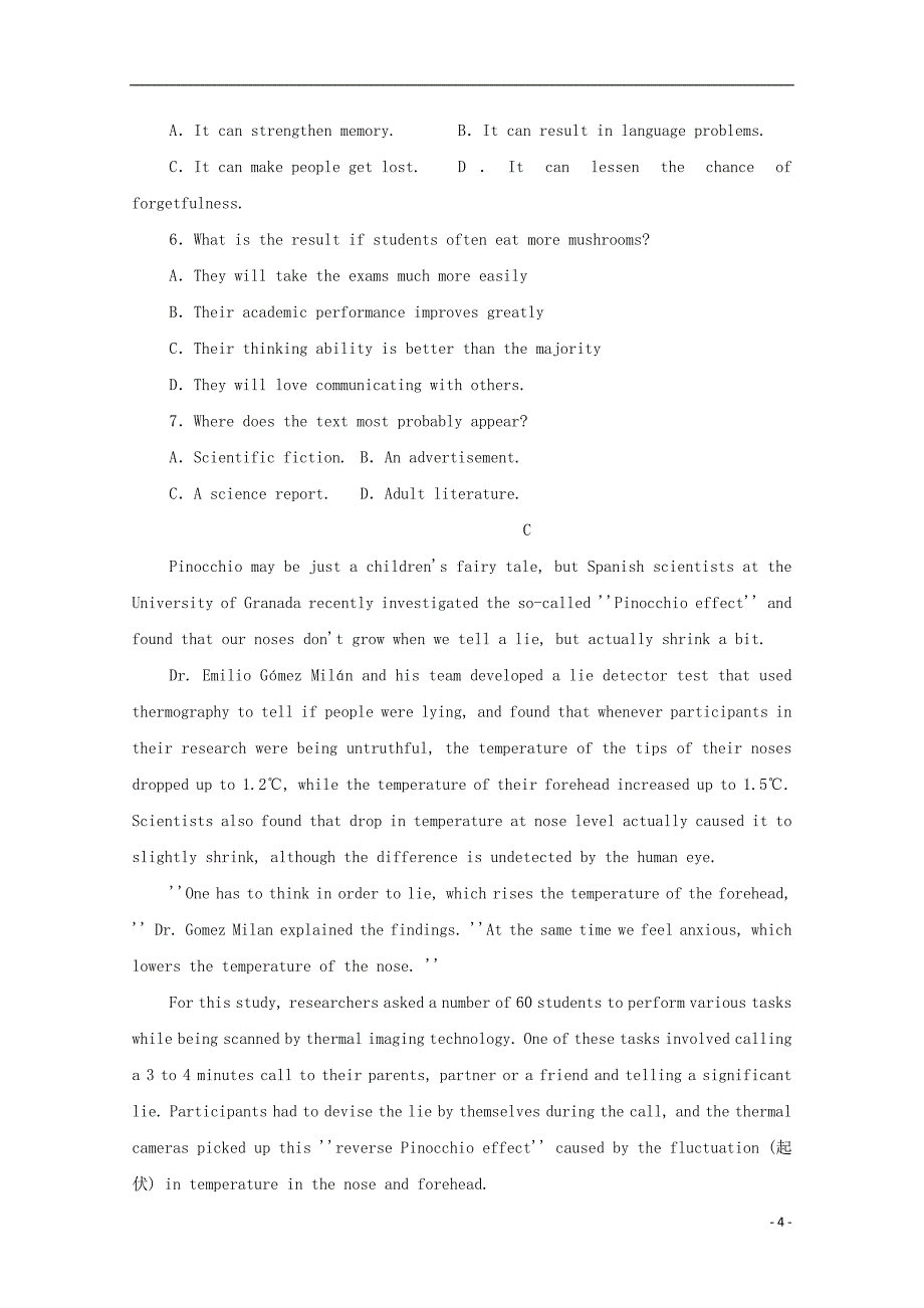 辽宁省锦州市黑山县黑山中学2022-2022学年高二英语6月第二次模拟考试试题.doc_第4页