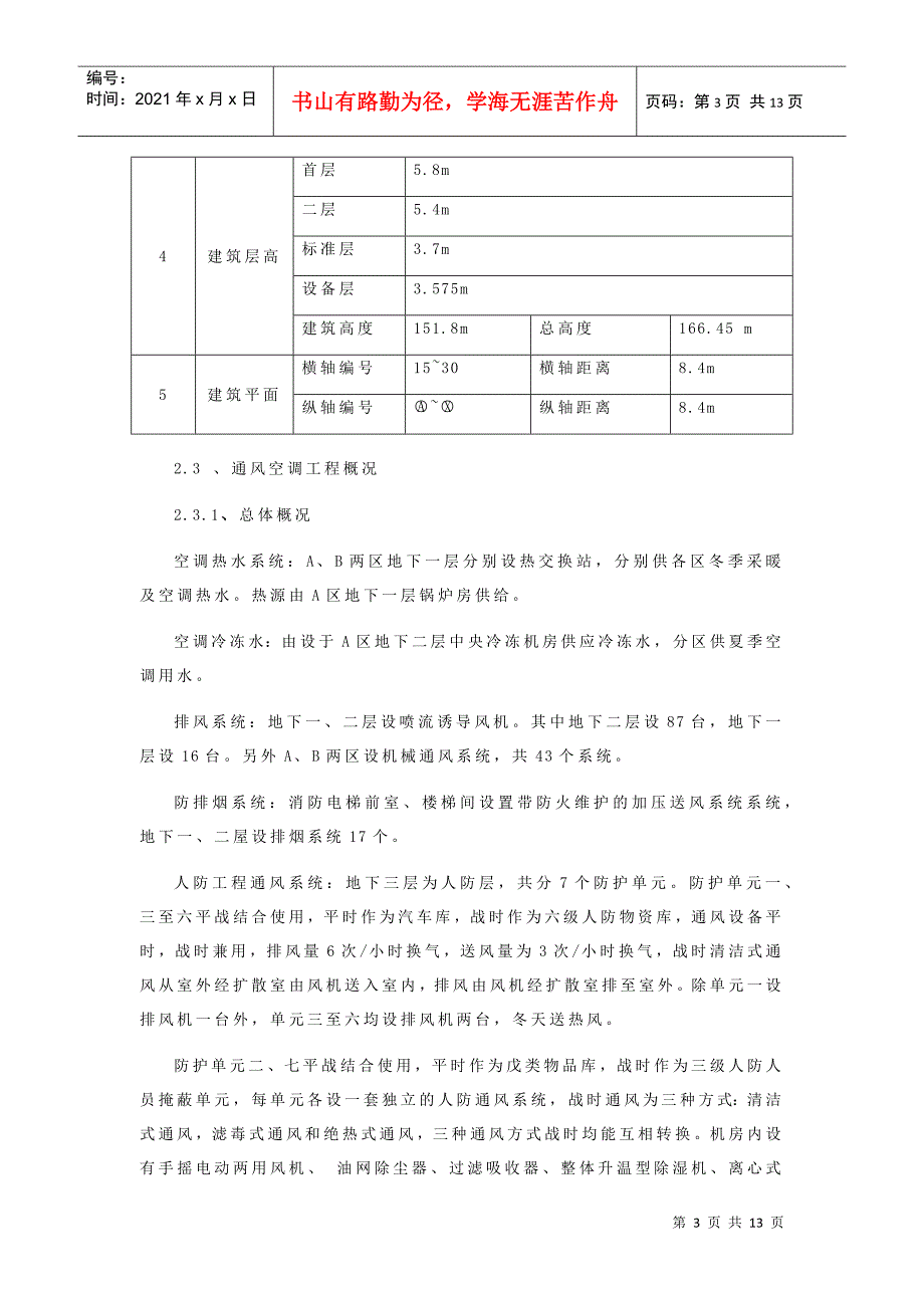 某财富中心通风空调施工组织设计1_第3页