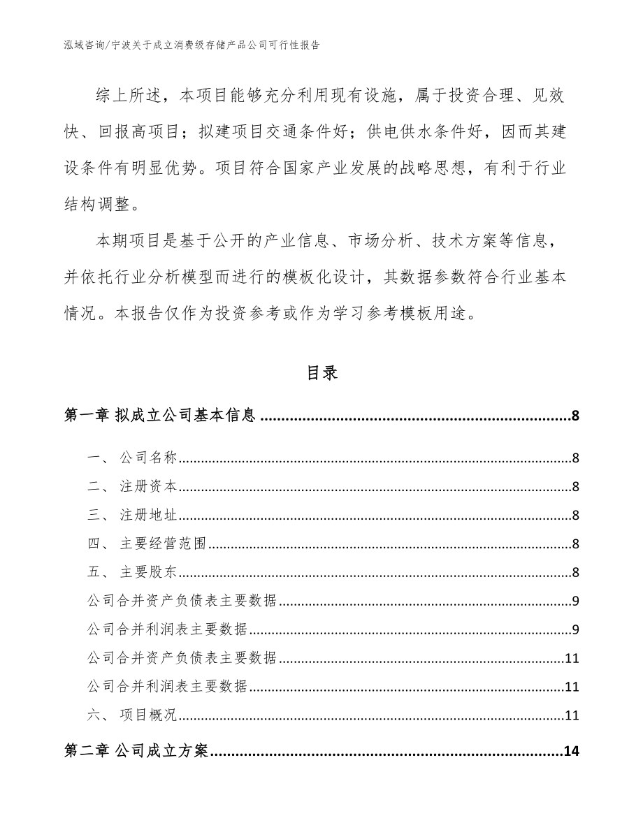 宁波关于成立消费级存储产品公司可行性报告_第3页