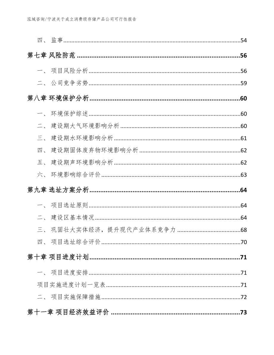 宁波关于成立消费级存储产品公司可行性报告_第5页