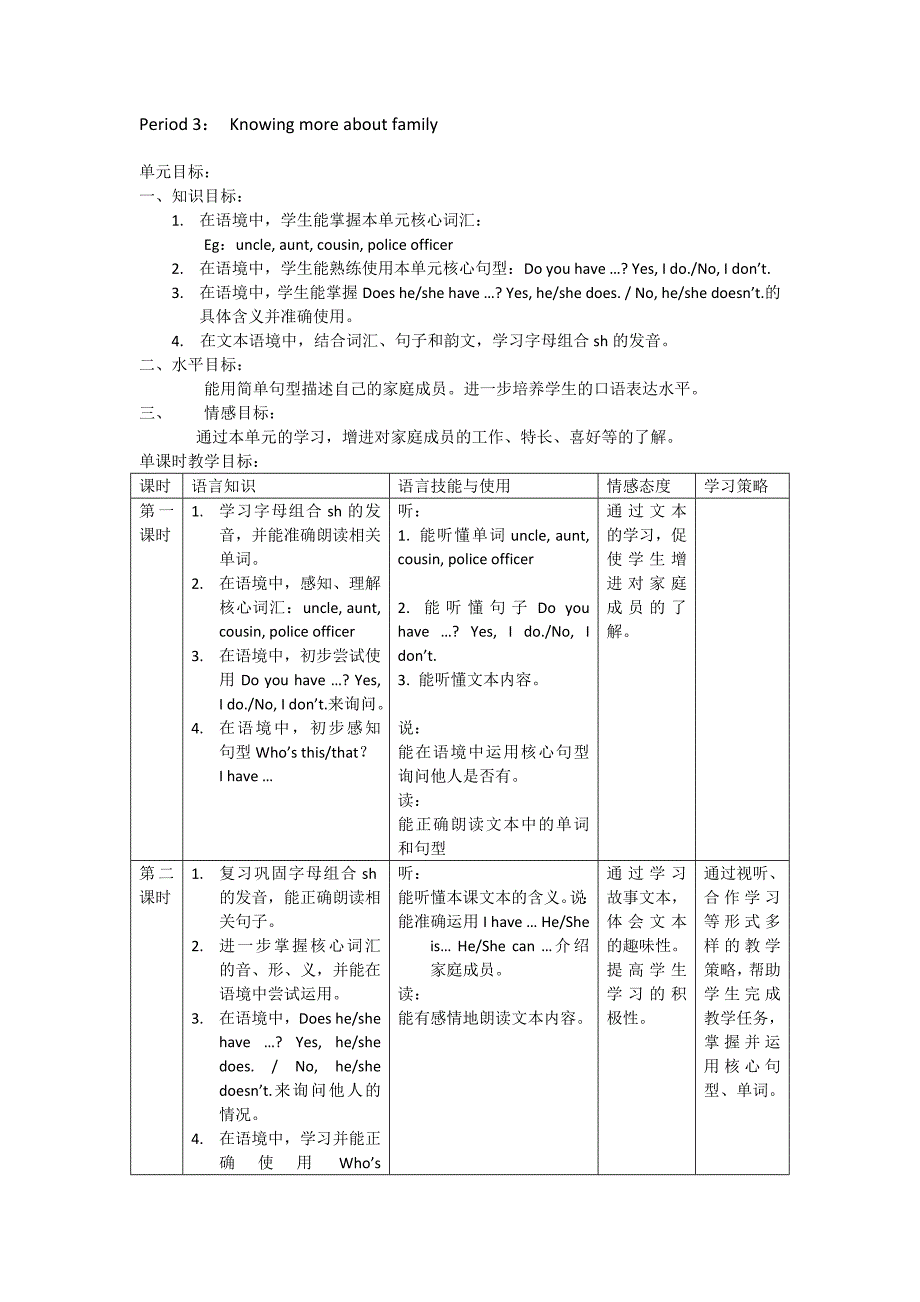 4AM2U1教案Module2Memyfamilyandfriends_第2页