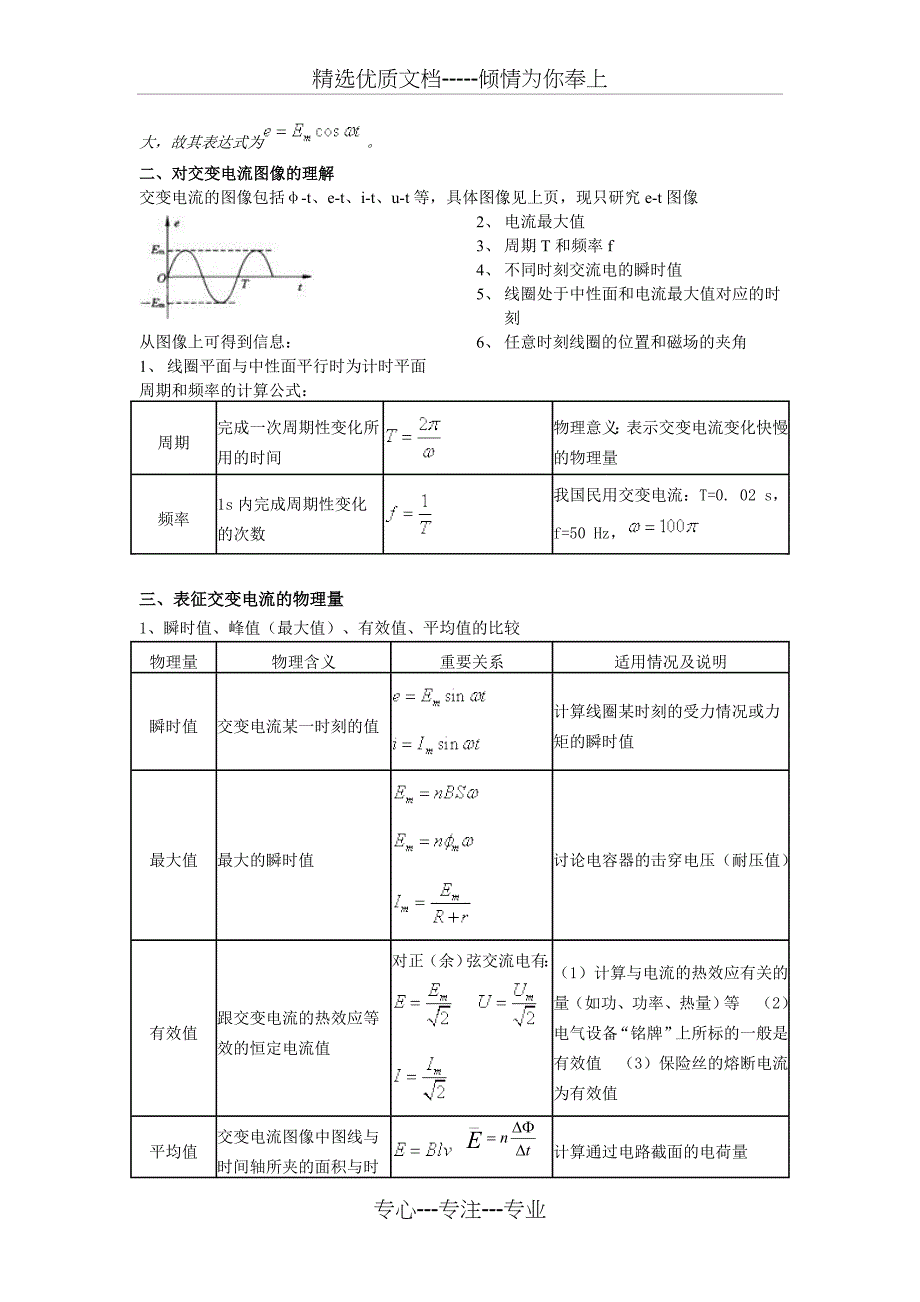 物理交变电流知识点_第2页