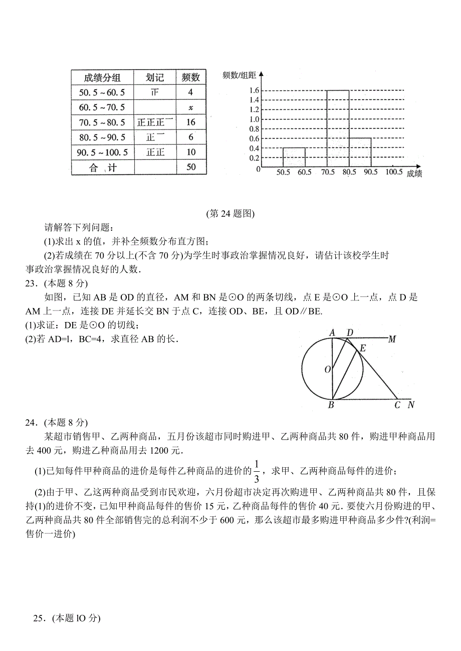 2014年中考模拟测试数学试卷.doc_第4页