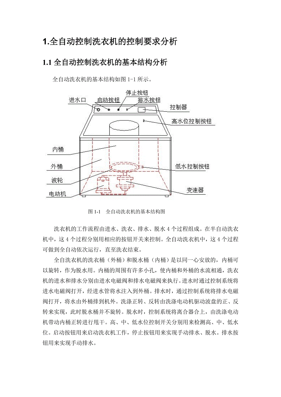 全自动洗衣机PLC控制设计_毕业设计1.doc_第4页