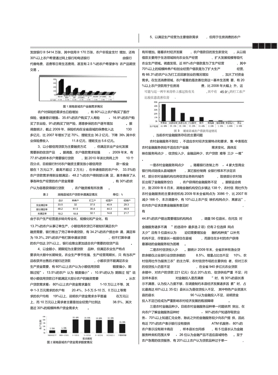 农户金融需求变化与农村金融服务供给对湖南省834户农户和56位县长的问卷调查_第2页