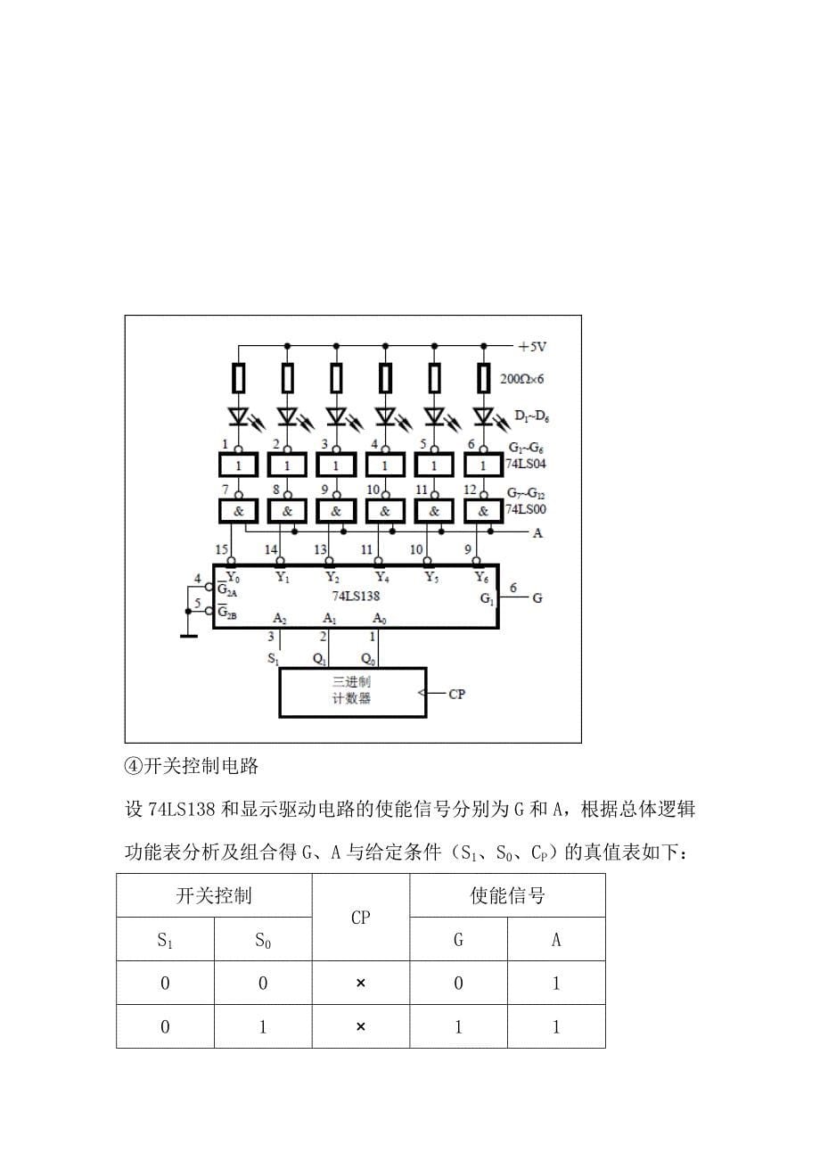 数电课程设计报告-汽车尾灯控制电路设计_第5页