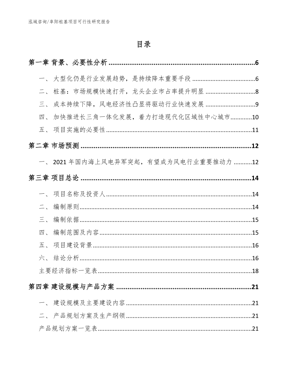 阜阳桩基项目可行性研究报告（模板范文）_第1页