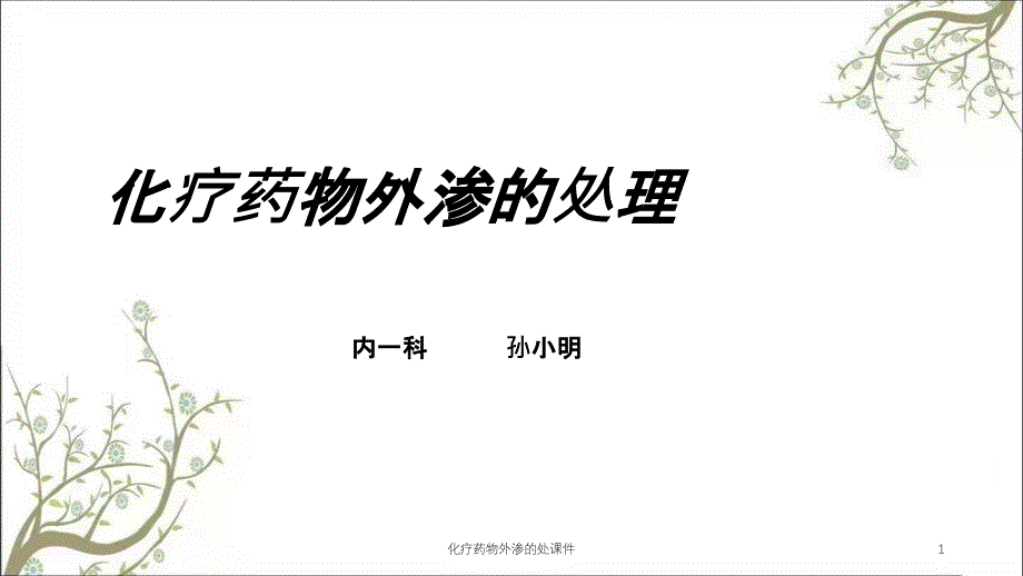 化疗药物外渗的处课件_第1页