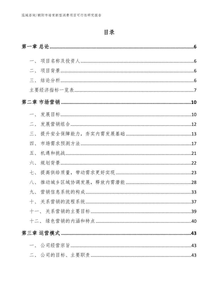 朝阳市培育新型消费项目可行性研究报告范文参考_第2页