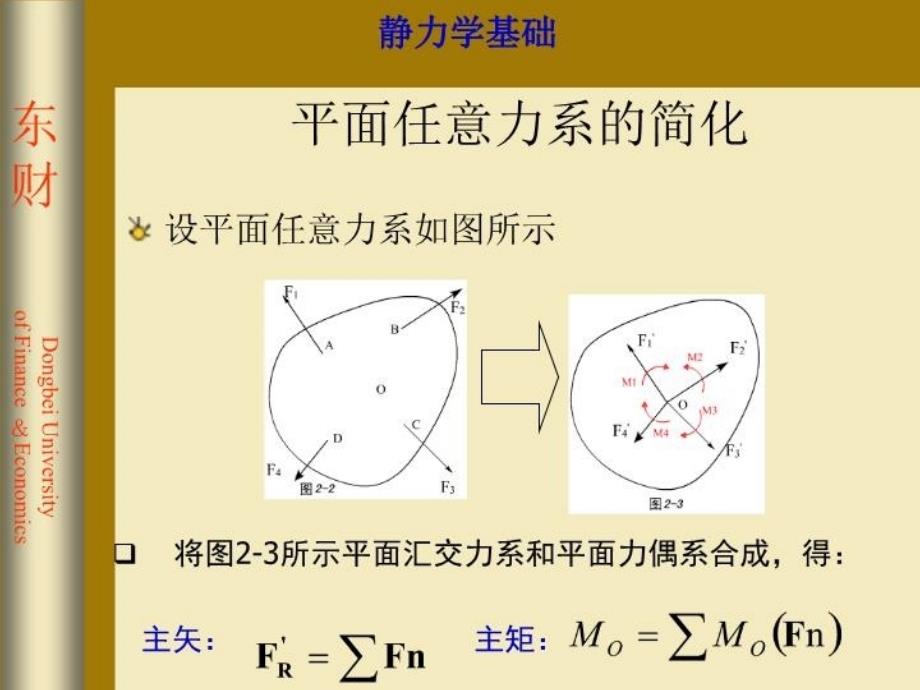 最新平面任意力系的简化平面任意力系平衡方程平面汇交力系平衡方程平面PPT课件_第3页