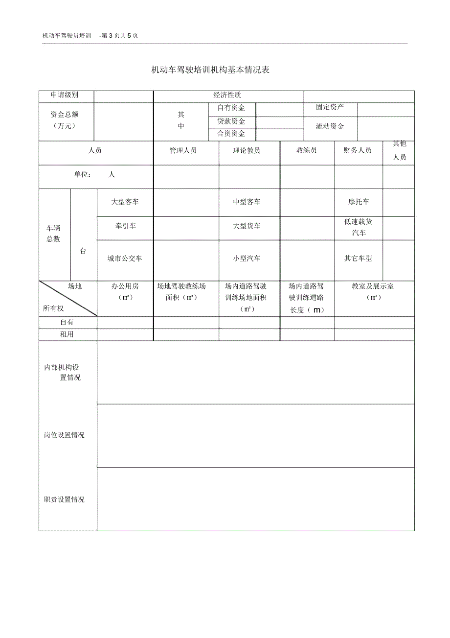 机动车驾驶员培训许可申请表_第3页