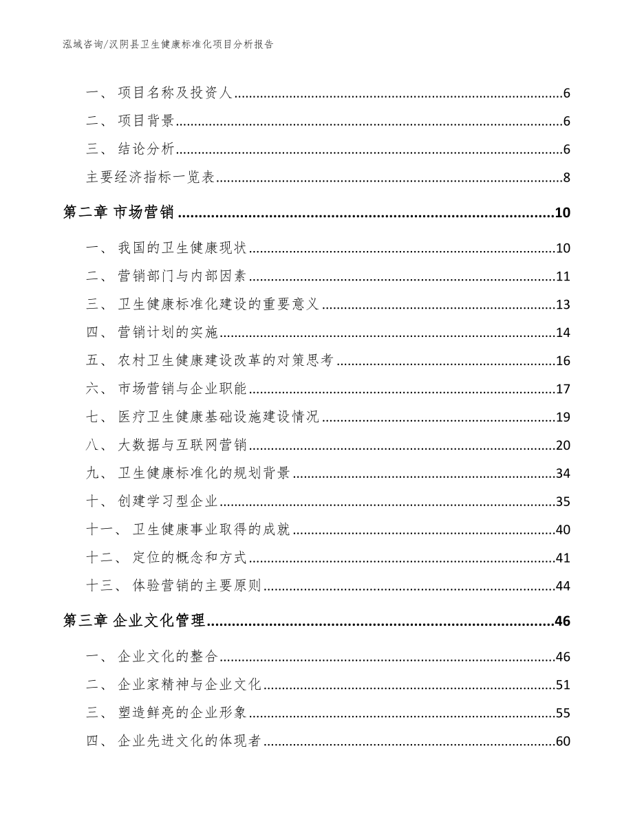汉阴县卫生健康标准化项目分析报告_第2页