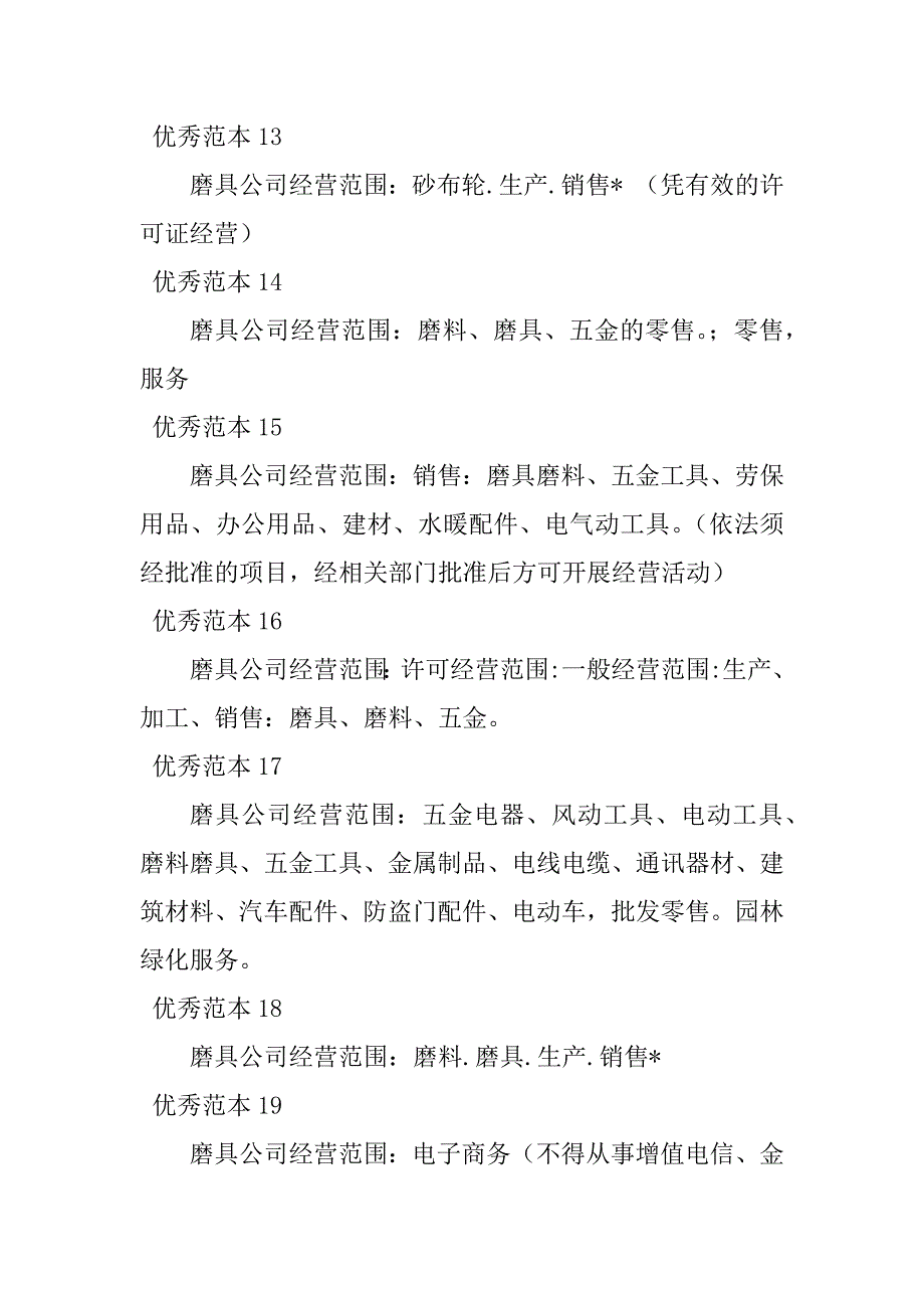 2023年磨具经营范围(50个范本)_第4页