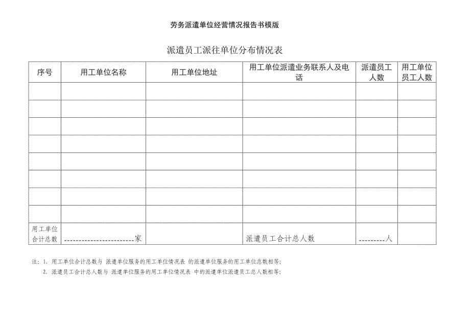 劳务派遣单位经营情况报告书模版_第5页