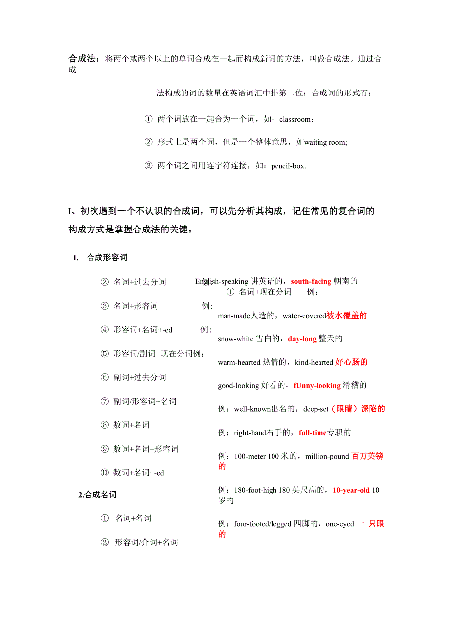 构词法之合成派生转化法_第1页