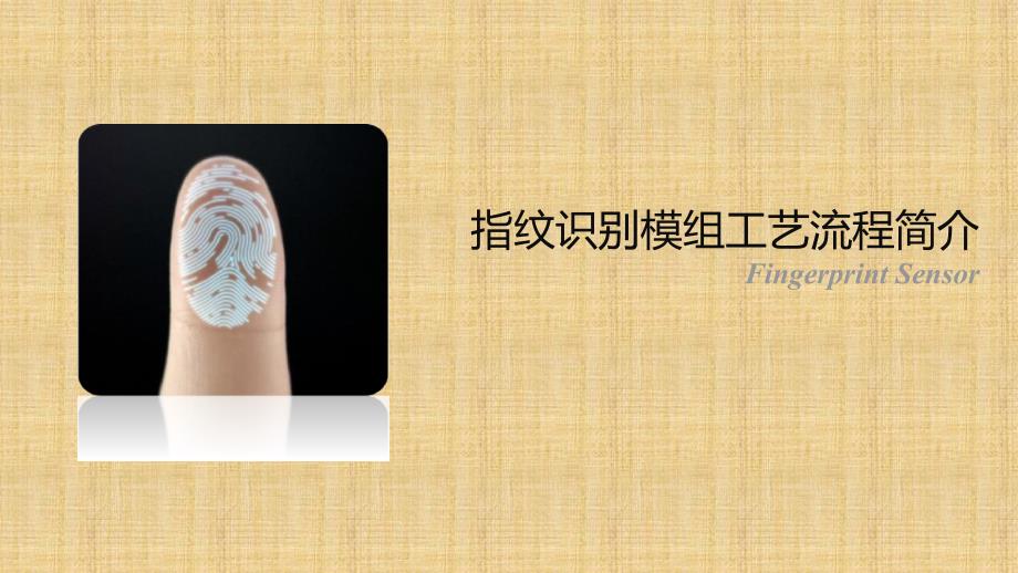 指纹识别模组工艺流程简介课件_第1页