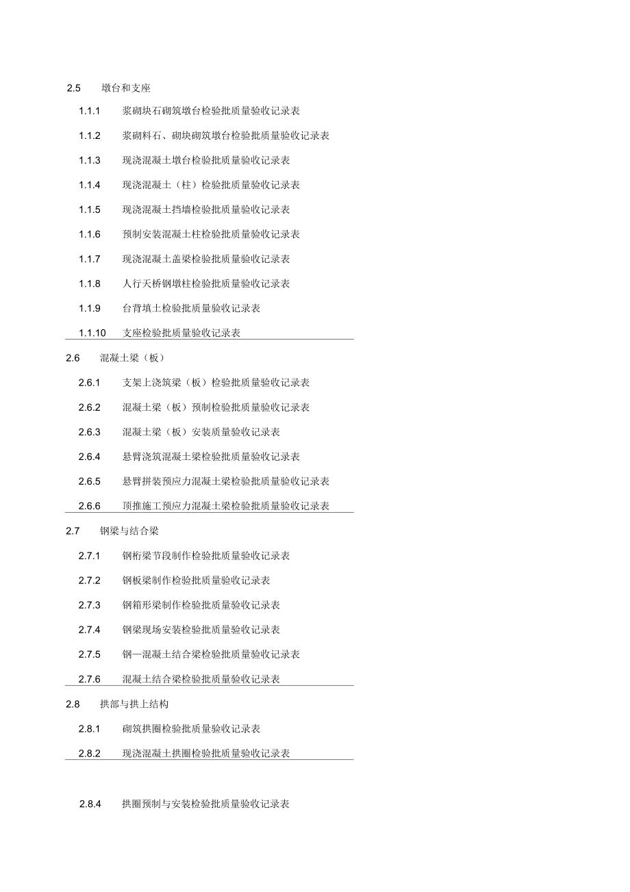 市政桥梁工程质量检验批全套表格模板_第3页