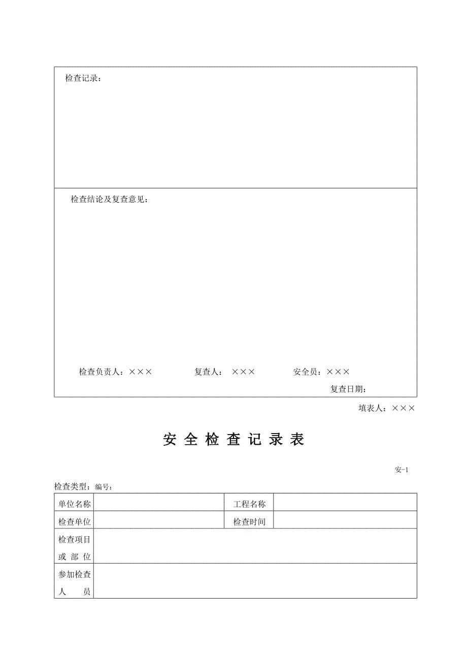 安全检查记录表范例_第5页