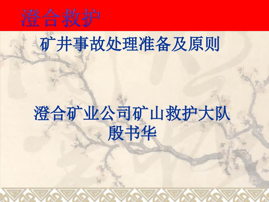 兼职救护队矿井事故处理准备及原则_第2页