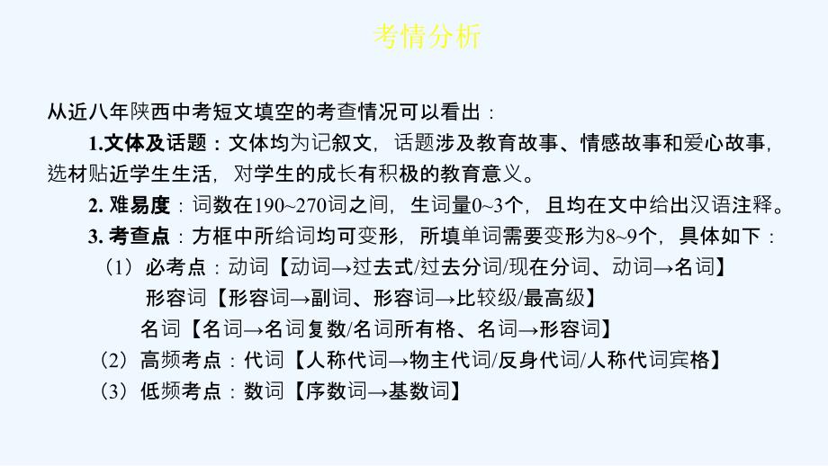 陕西省2019中考英语复习 题型点拨 题型四 短文填空课件.ppt_第3页